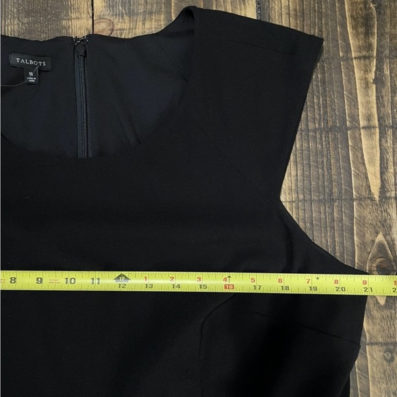 Talbots Black Career Sheath Dress Women 18 Classic Workwear Below Knee - Picture 7 of 8